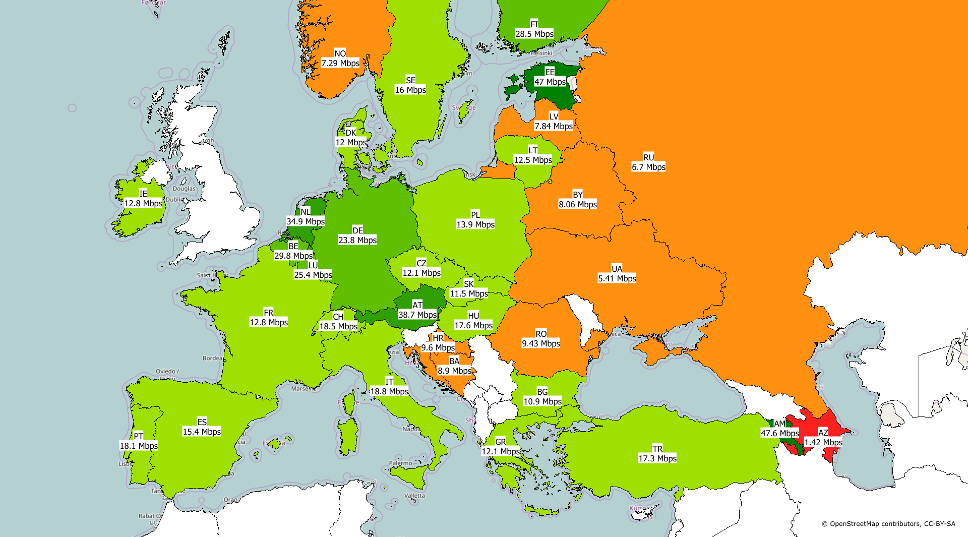 Internet w Europie w 2016 roku